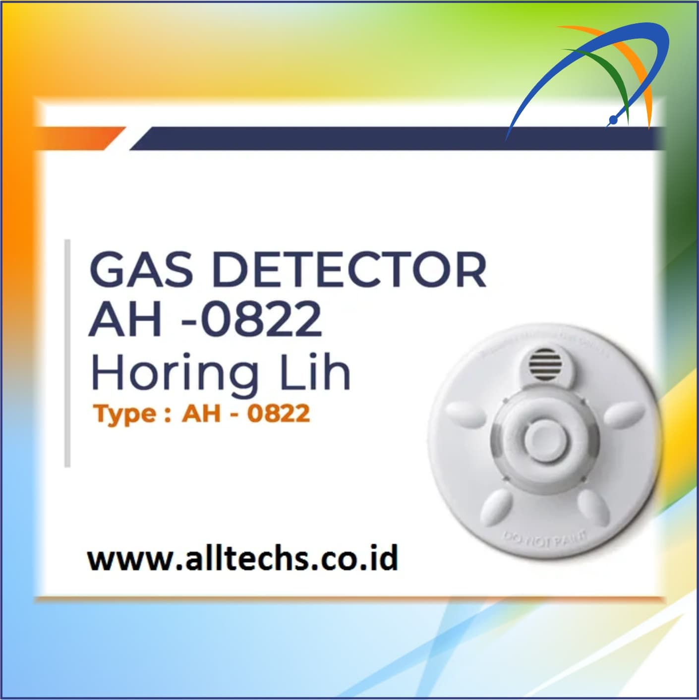 Gas Detector 24 V Connect to panel AH – 0822 Horing Lih