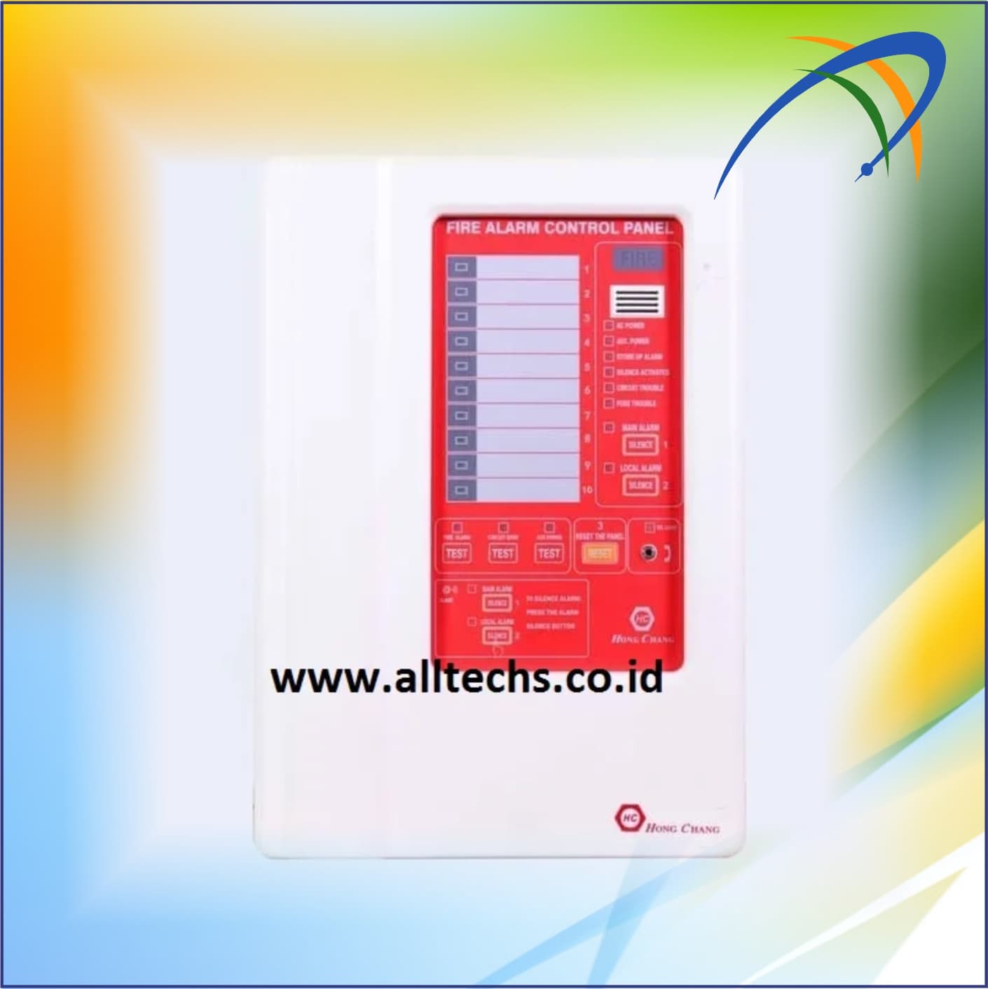 MASTER CONTROL PANEL FIRE ALARM MCFA PLASTIK HONG CHANG 5 ZONE. HC